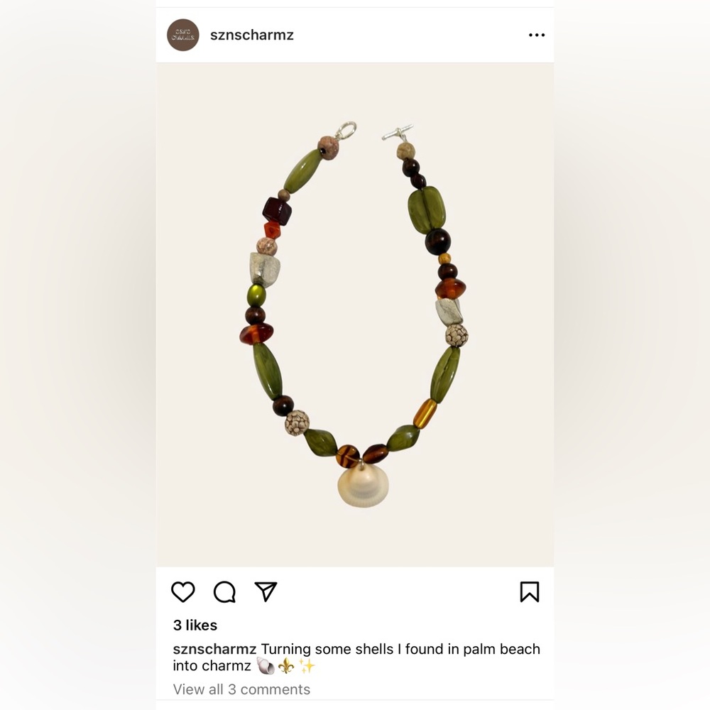 Handmade shell necklaces up dress or ware them with jeans/sweater for a fall.